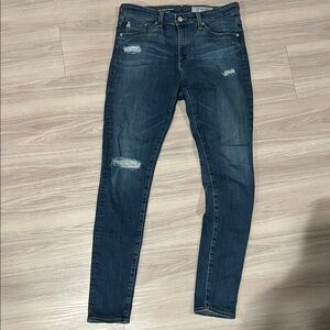 AG Adriano Goldschmied The Farrah Skinny Jeans in Deep Indigo